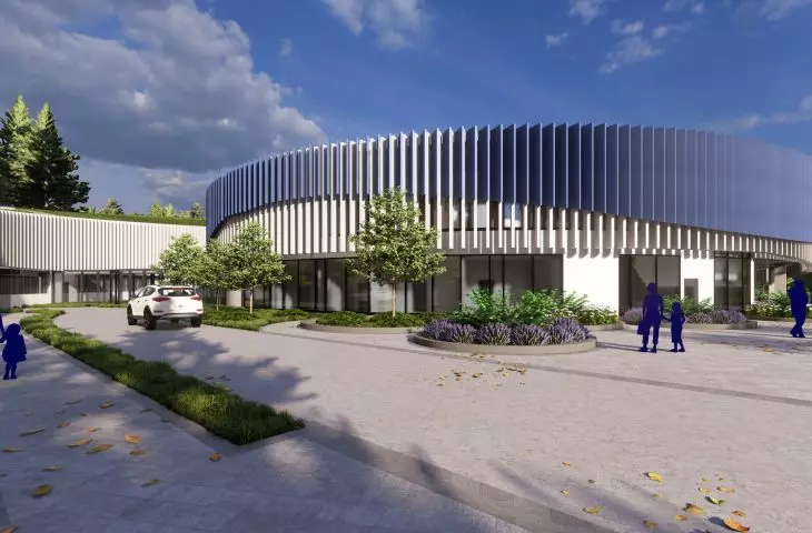 widok od strony wjazdu na działkę