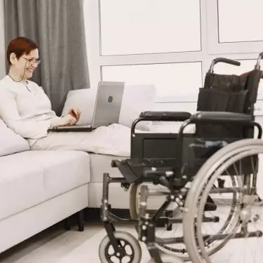 Make sure a person with a disability has free access to all necessary equipment