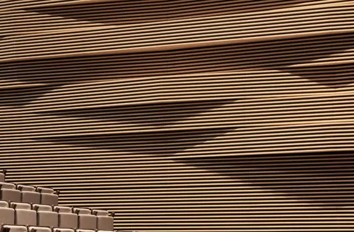 Nanchang Grand Theater - foyer and main auditoriums are covered with UV-resistant bamboo   
