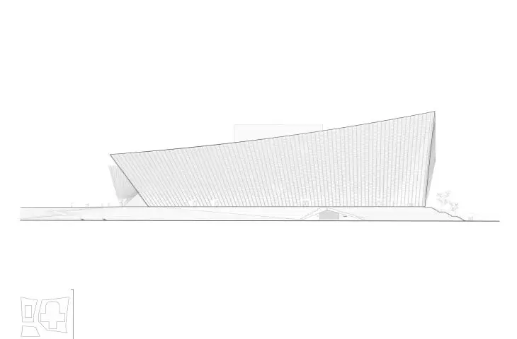 Nanchang Grand Theater - drawing of the east elevation   