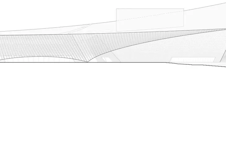 Nanchang Grand Theater - drawing of the south elevation  