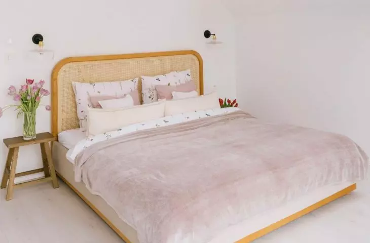 The bed was located where the ceiling is highest