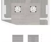 floor plan +1, west elevation