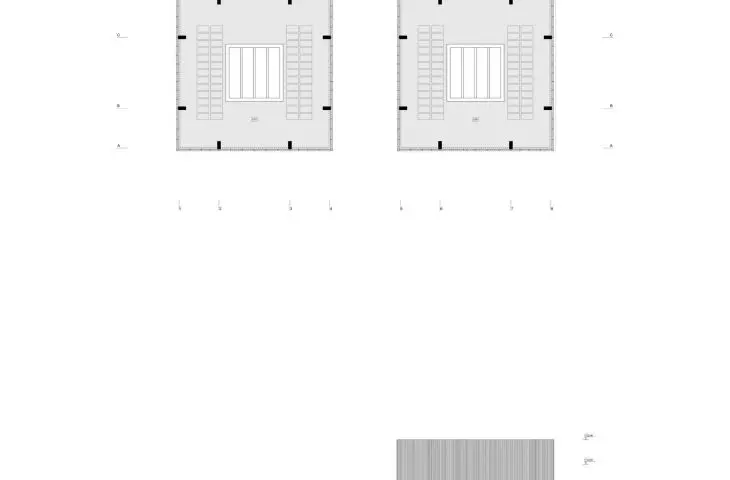 terrace level plan, cross-section