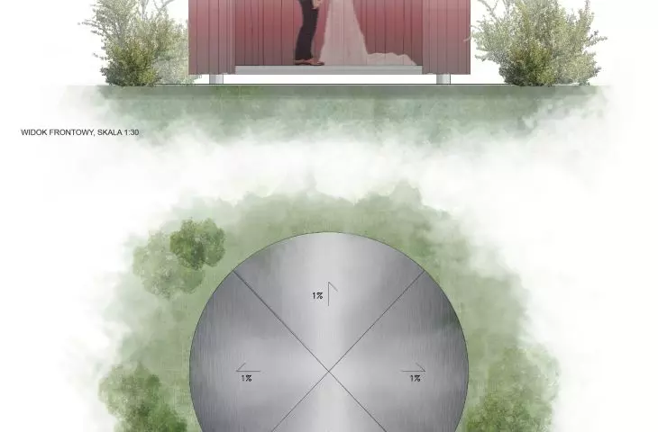 widok frontowy i górny instalacji