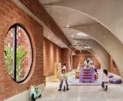 Healthy Planet School in Noida - the spatial layout of the building is based on organic 