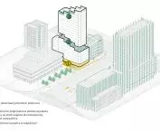 multi-family residential building with a service part in Lodz, Mickiewicza Avenue, carried out under the lex development mode