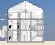 cross-section A-A of carpentry shop 1