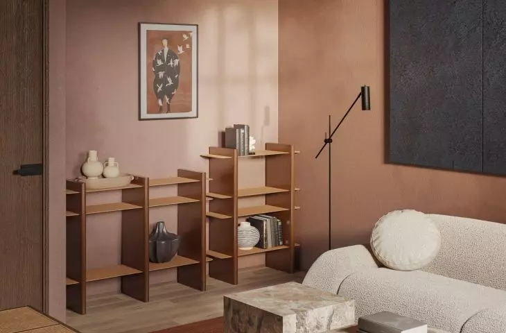 Warm brown will work well on the walls in the living area