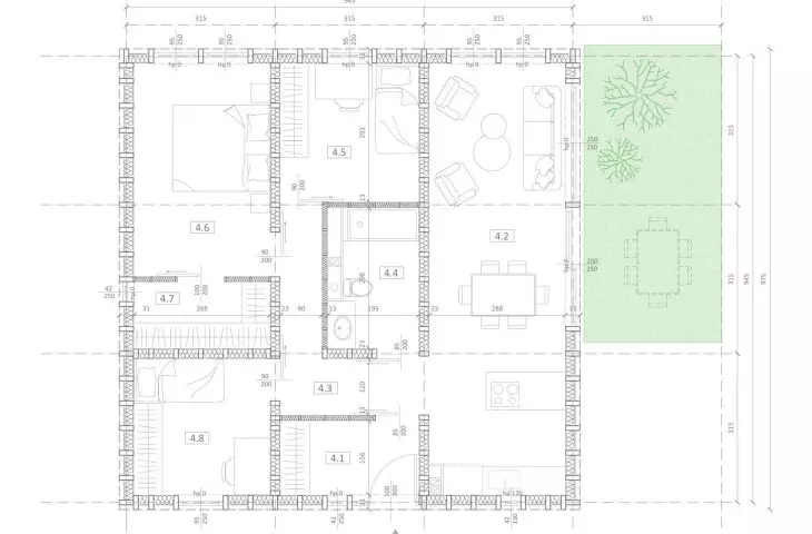projection of M4 apartment