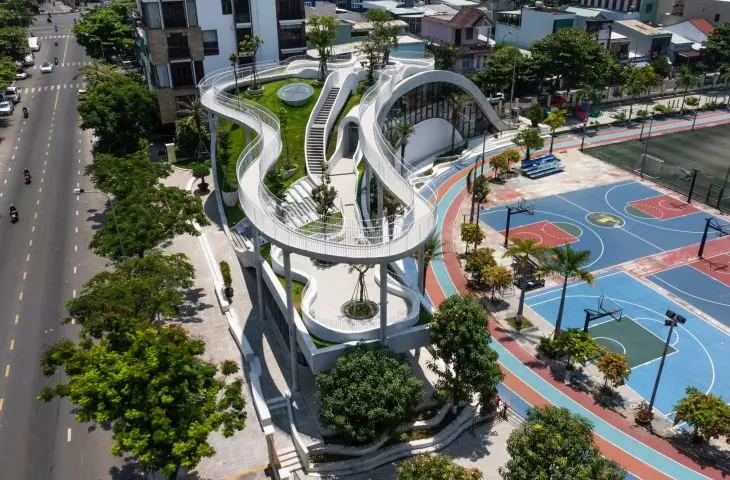 Art Exhibition Center in Son Tra, Vietnam - bird's eye view