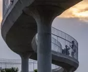 Art Exhibition Center in Son Tra, Vietnam - footbridges create organic forms 