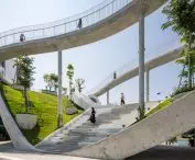Art Exhibition Center in Son Tra, Vietnam - walking bridges create fluid, dynamic forms 