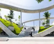 Art Exhibition Center in Son Tra, Vietnam - walking bridges create fluid, dynamic forms 
