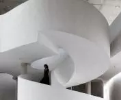 Art Exhibition Center in Son Tra, Vietnam - spiral staircase inside the building 