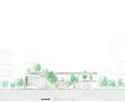 Art Exhibition Center in Son Tra, Vietnam - cross section 