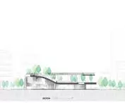 Art Exhibition Center in Son Tra, Vietnam - longitudinal cross section 