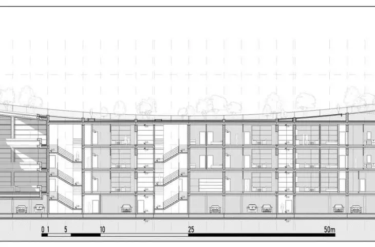 cross-section A-A