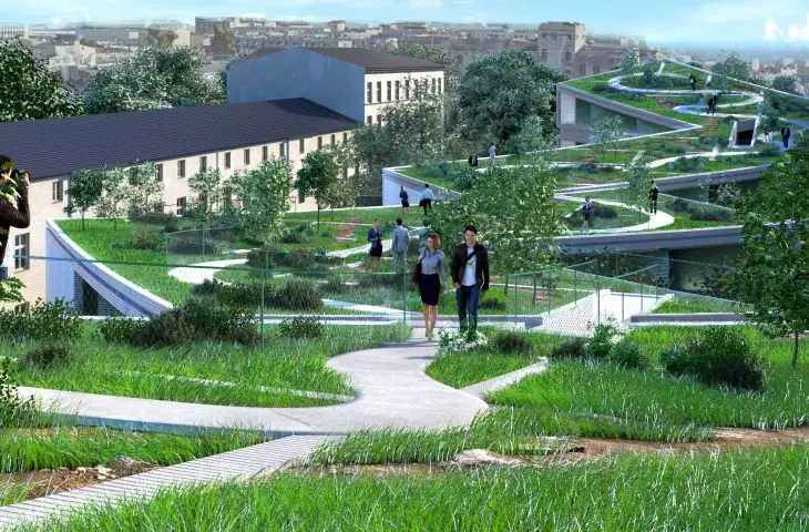 visualization of the green roof