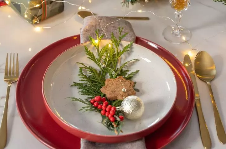 Christmas interior design in modern classic style