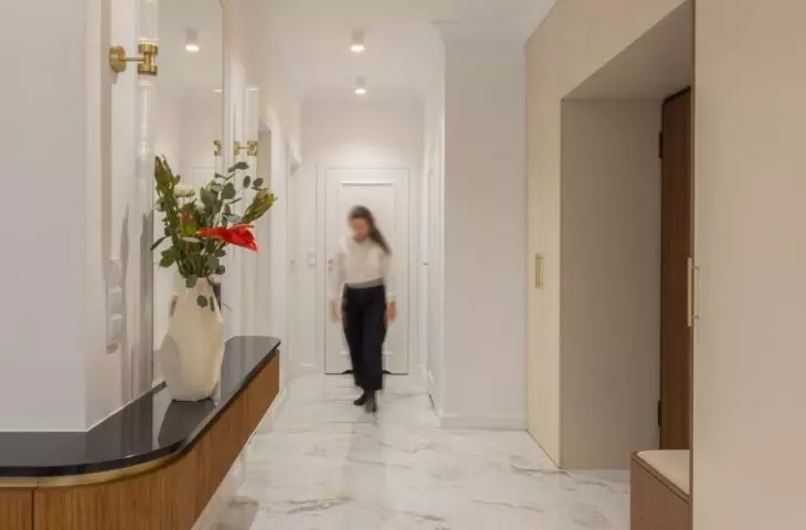 The fluted cabinet was made to size
