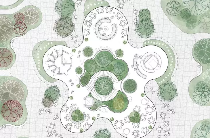 Opera Park w Kopenhadze (Operaparken) – plan szklarni 