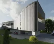 BP19 i BP11 HTS budynek usługowy – elewacja owalna