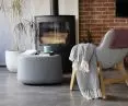 ANDU armchair, HIPPO pouffe