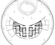 City Hall in London - projection of one of the twelve floors of the building