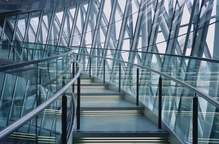 City Hall in London - the layout of elevators and gentle ramps ensures accessibility for all building users 