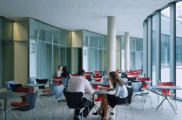 City Hall in London - view of the cafe inside the building  