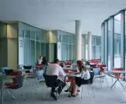 City Hall in London - view of the cafe inside the building  