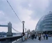 City Hall in London - view of City Hall and Tower Bridge 