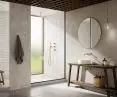 Concealed faucets in PVD brushed brass