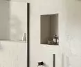 Concealed shower set with rain shower head in PVD brushed graphite