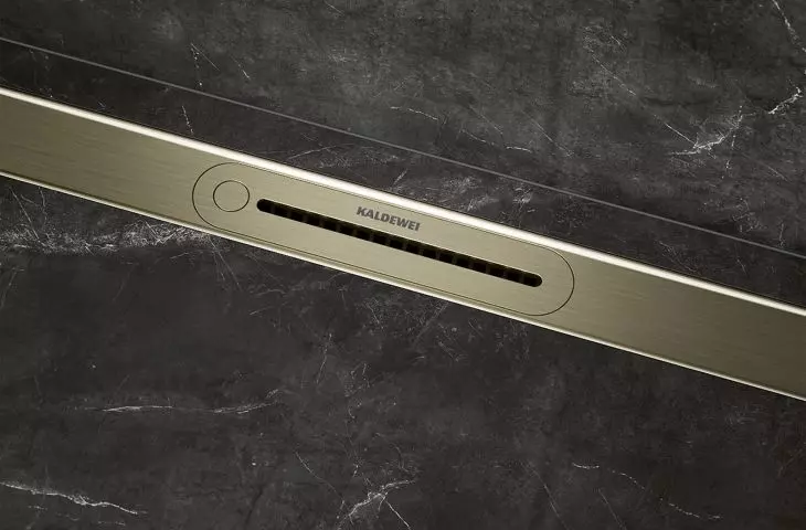 FLOWLINE ZERO, Champagne Brushed linear drain