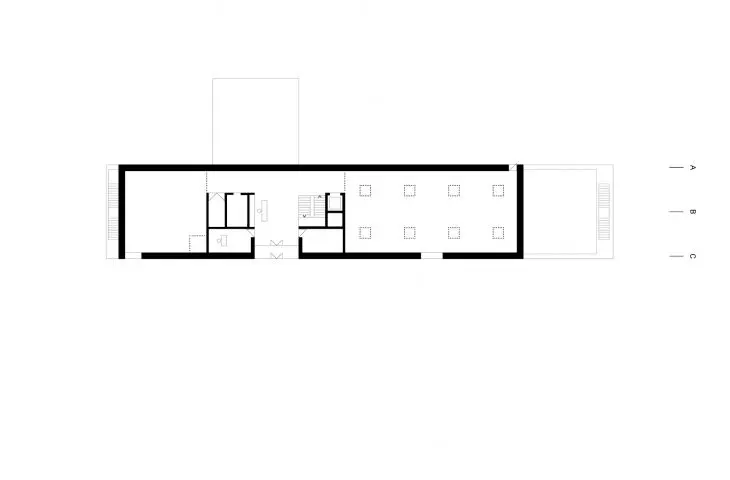Robert Olnick Pavilion in Cold Spring, New York - first floor plan   