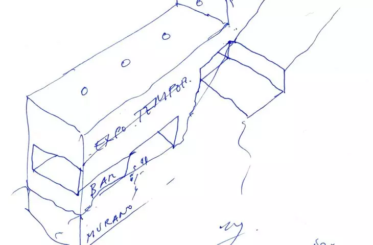 Robert Olnick Pavilion in Cold Spring, New York - concept sketch 