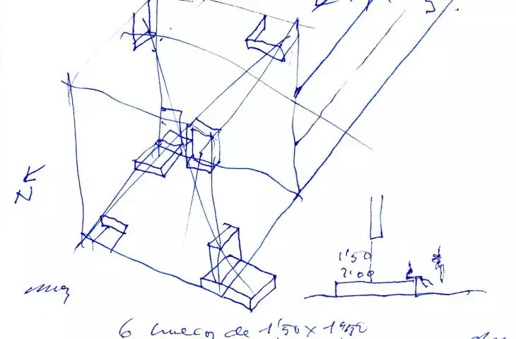 Robert Olnick Pavilion in Cold Spring, New York - concept sketch 