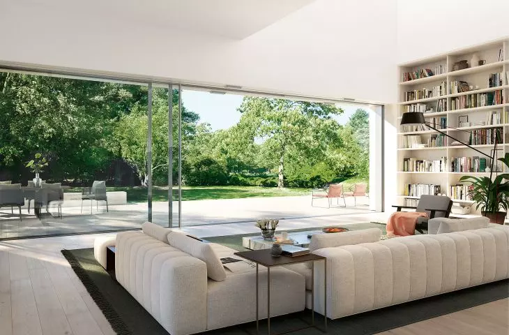 Almost invisible profiles in aluminum systems