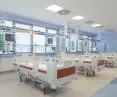 The worst acoustically are operating rooms and ICU wards, where the screeching and operation of equipment raises noise levels to as much as 100 dB.