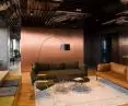 Office Building .KTW, Katowice, Poland. The concept of colors and materials is based on strong contrasts and gives the open space a pleasant atmosphere that further emphasizes the creativity and commitment of employees. 