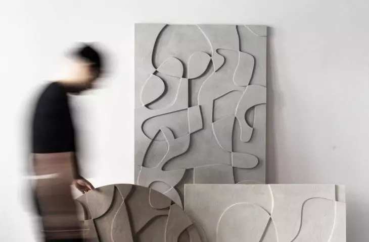 The appearance of the reliefs changes with the light cast on them