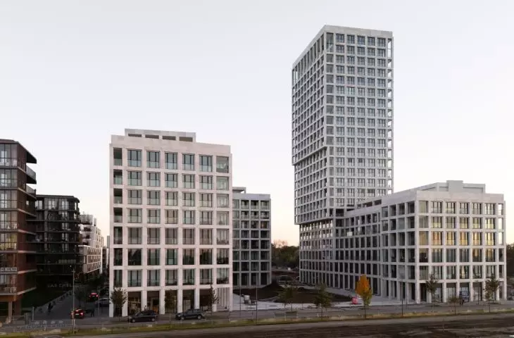 Scheldehof residential complex in Nieuw Zuid, Antwerp - the complex consists of two buildings