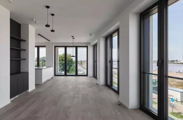 Scheldehof residential complex in Nieuw Zuid, Antwerp - the aim of the project was to open up the wall from ceiling to floor