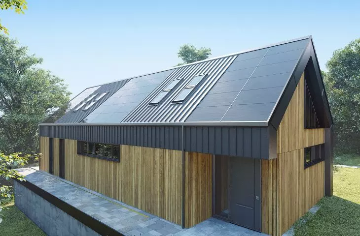 Zaawansowany technicznie dach solarny