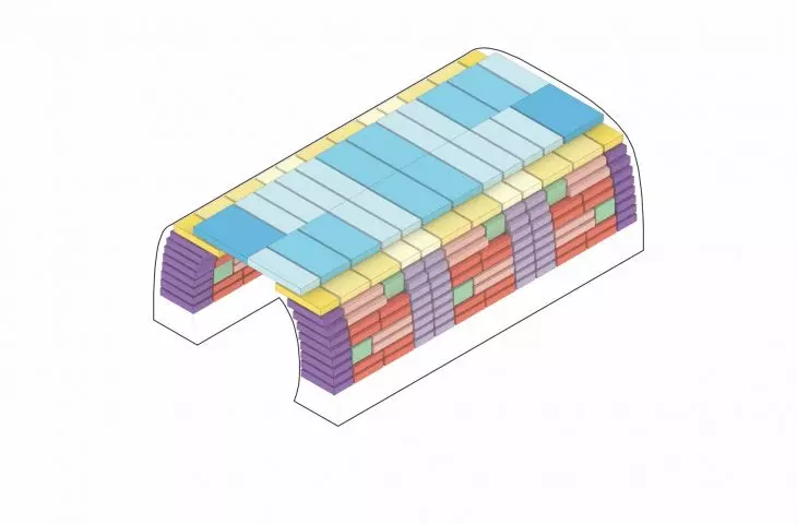 Market Hall (Markthal) in Rotterdam - a model showing the distribution of apartments 