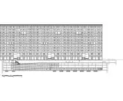 Market Hall (Markthal) in Rotterdam - longitudinal cross-section 