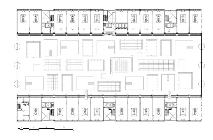 Market Hall (Markthal) in Rotterdam - second floor plan 