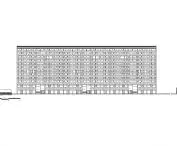 Market Hall (Markthal) in Rotterdam - drawing of the south elevation 